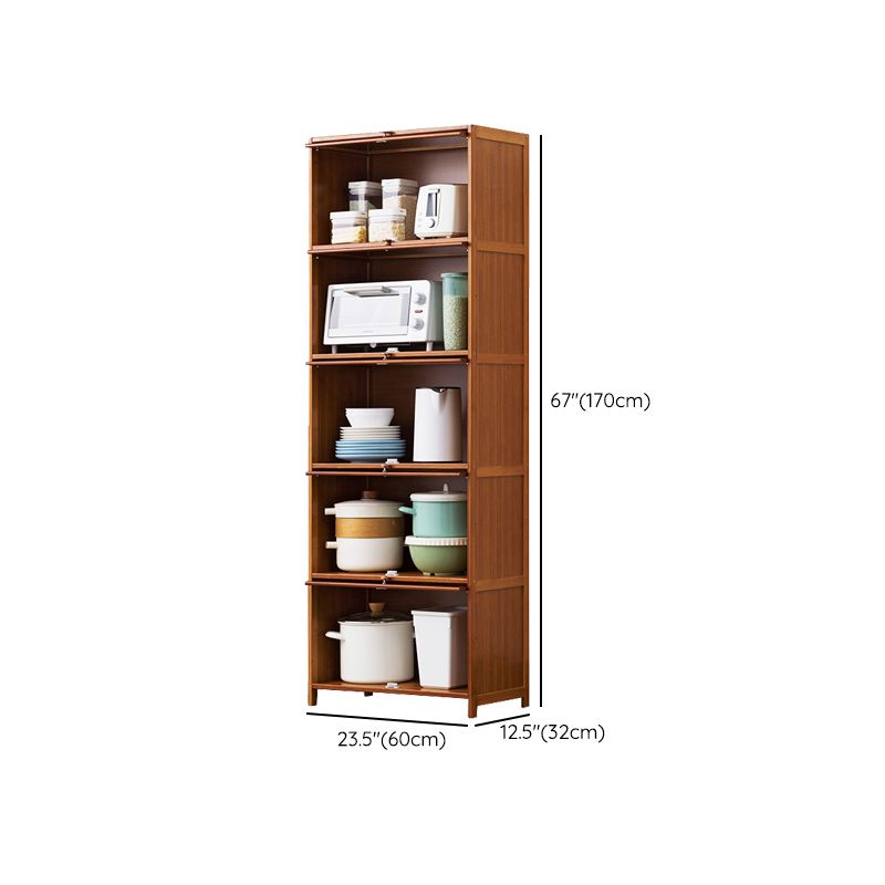 Server da pranzo di bambù Brown Celevaboard a buffet contemporaneo per casa