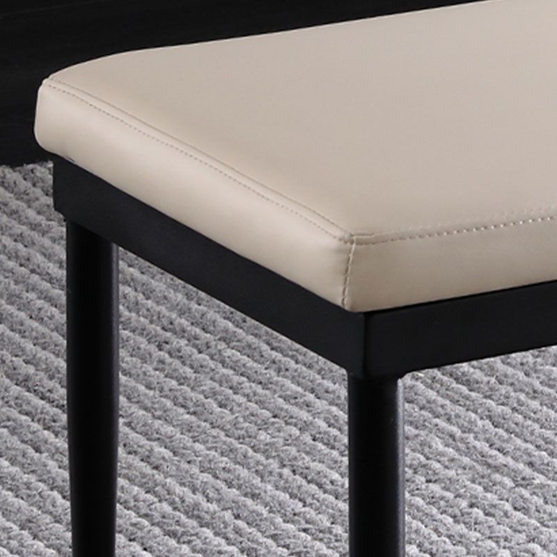 Modern Dining Bench with Black Metal Legs, 18"H Upholstered Seating Bench Clearhalo 'Benches' 'Chairs & Seating' 'furn' 'furn_benches' 'Furniture' 'Living Room Furniture' 1200x1200_a1740102-97d1-4b67-a108-f2589dcb95b7