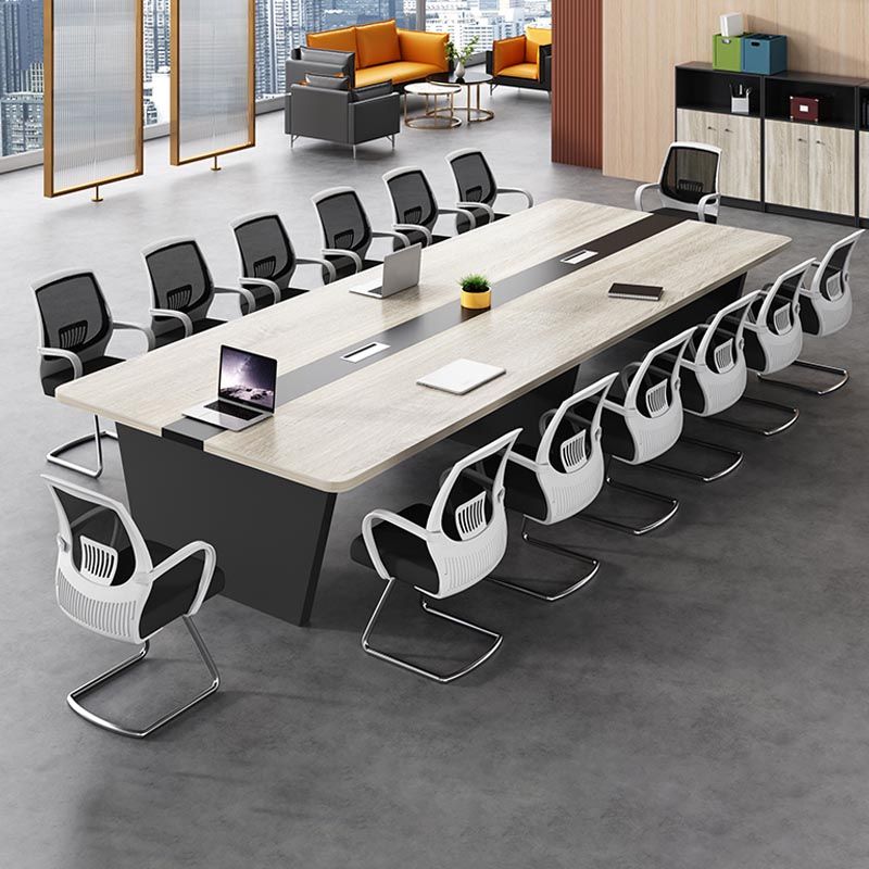 Scrivania di scrittura in stile industriale scrivania curva in legno per ufficio