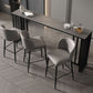Industrial Style Bar Table Stone Top Bistro Table with Black Base Clearhalo 'Bar Furniture' 'Bar Tables' 'bar_tables' 'furn' 'furn_bar_tables' 'Furniture' 'Kitchen & Dining Furniture' 1200x1200_a17681d6-0398-4912-84f1-09afd57feba3