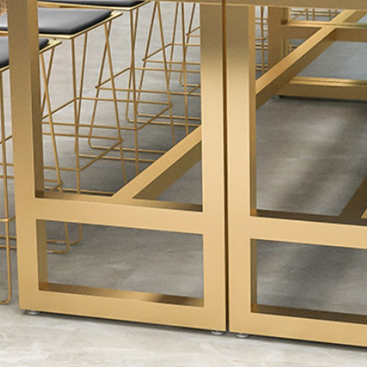 Glam Rectangle Wood Counter Table 1/6/11 Pieces Bar Table Set for Cafe Clearhalo 'Bar Furniture' 'furn' 'furn_home_bar_bar_sets' 'Furniture' 'Home Bars & Bar Sets' 'home_bar_bar_sets' 'Kitchen & Dining Furniture' 1200x1200_a176f505-a875-43e5-9a9d-9b33a50c6a23