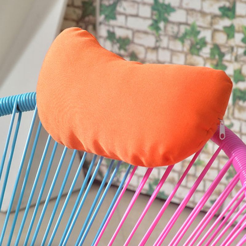 Sedia accento a dondolo contemporaneo in metallo e sedia da bilanciere di vimini 28.3 "x 43.3" x 35.4 "