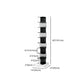Modern Style Vertical Bookshelf Stainless Steel Shelf Bookcase for Home Clearhalo 'Bookcases' 'furn' 'furn_bookcases' 'Furniture' 'furniture_bookcases' 'Office Furniture' 1200x1200_a1790c6d-e53b-4f85-8b05-88089933f185