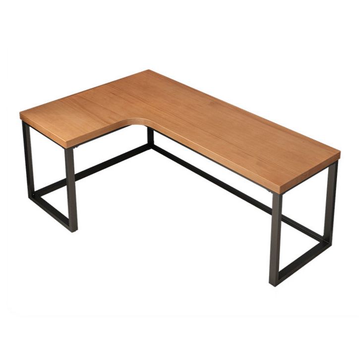 L-Shaped Modern Study Table Fixed Writing Table of Pinewood Solid Wood without Cabinet Clearhalo 'Furniture' 'furniture_office_desk' 'Office Desks' 'Office Furniture' 'office_desk' 1200x1200_a17a0f12-1484-4b9c-bb25-b2e317b93148