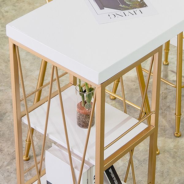 glam1/2/3ピースバーテーブルセット長方形のカウンターテーブルは、家のための高いスツールを備えています