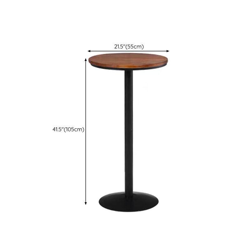Industrial Metal Base Bar Table Black Iron Solid Wood Patio Bar Table Clearhalo 'Bar Furniture' 'Bar Tables' 'bar_tables' 'furn' 'furn_bar_tables' 'Furniture' 'Kitchen & Dining Furniture' 1200x1200_a17aae2c-d6c1-4eee-b7a7-76ce8073142f