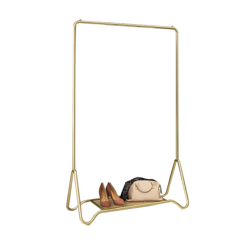 モダンなメタルホールツリーハンギングレールとローワーシェルフ玄関キット