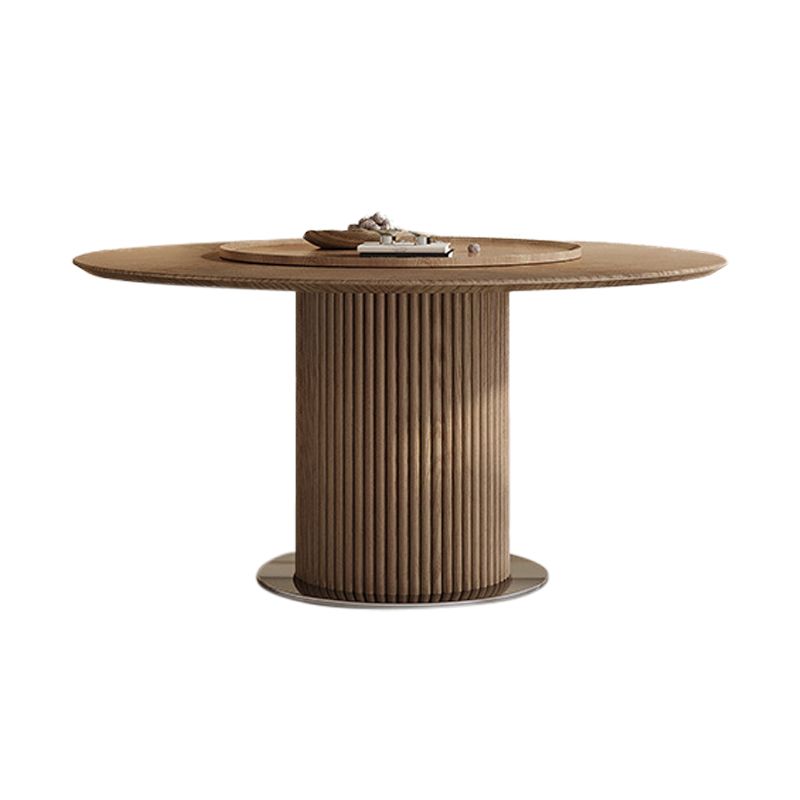 Contemporary Pedestal Dining Table Wood Dinner Table for Home Clearhalo 'Dining Tables & Seating' 'Dining Tables' 'dining_table' 'furn' 'furn_dining_table' 'Furniture' 'Kitchen & Dining Furniture' 1200x1200_a17c304a-0e15-4176-b9bf-dbc1b56c6319