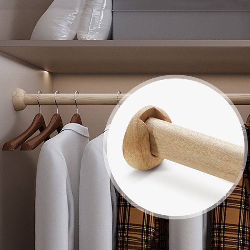 Modern Sliding Door Storage Cabinet Wooden Wardrobe Cabinet with Garment Rod Clearhalo 'Armoires & Wardrobes' 'armoires_wardrobes' 'Bedroom Furniture' 'furn' 'furn_armoires_wardrobes' 'Furniture' 1200x1200_a17d05b4-6cb9-4d57-9625-283e5b217905