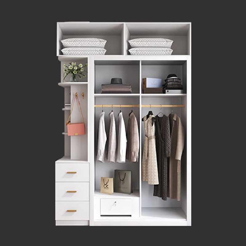 Armoire en bois de style contemporain placard de garde-robe de porte à porte douce avec tiroir