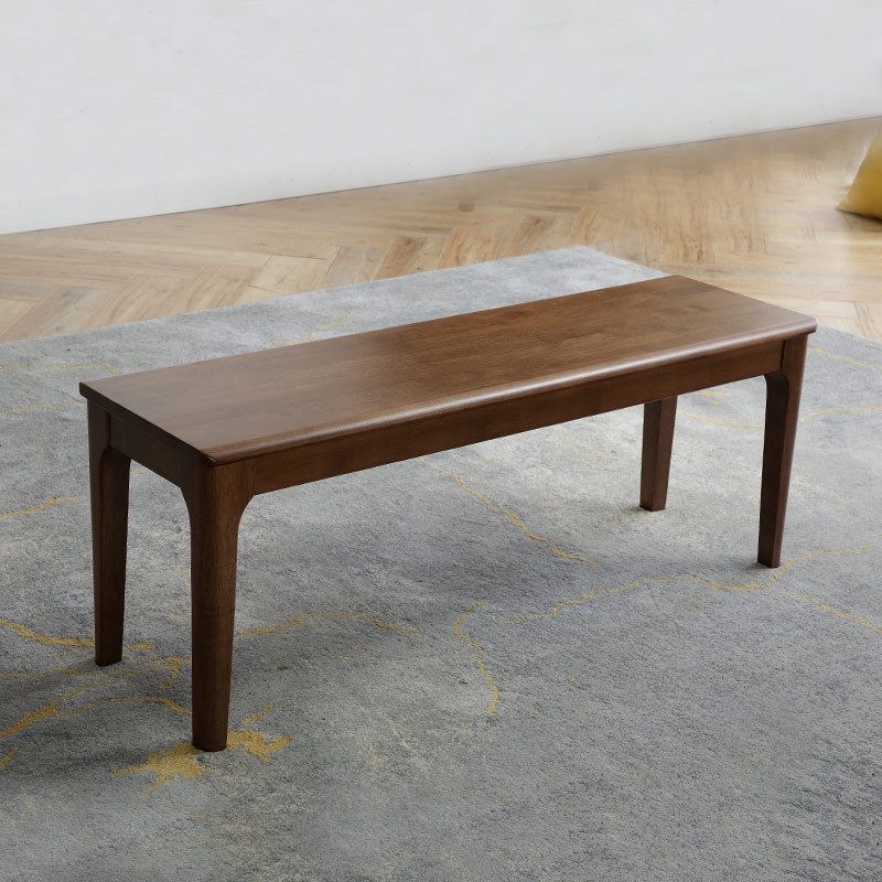 Panca per casa contemporanea in legno massiccio 17,7 "Banca posti a sedere in altezza con gambe