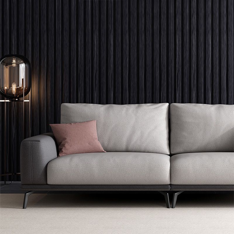 Sezionali posteriori del cuscino in pelle finto/divano con braccio quadrato per soggiorno