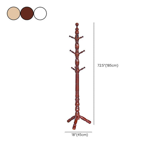 Appuntamento per abiti moderni in legno massiccio con ganci per cappotto con ganci per cappotto