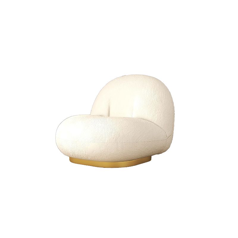 Contemporary Curved Sofa with Tight Back Standard Armless Sofa for Living Room