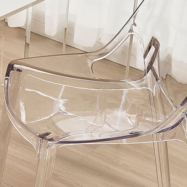 Comedor silla lateral de comedor moderno de plástico sin brazo