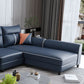 Faux Leather Sectional Sofa ,37.4" Tall Square Arm Sectional Sofa Clearhalo 'furn' 'furn_sectionals' 'Furniture' 'Living Room Furniture' 'Sectionals' 1200x1200_a182a91f-69b7-4b97-91a4-f1a7ea55d8fd