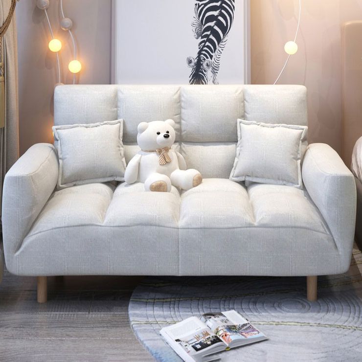 Linnen eigentijdse vierkante arm verstelbare sofa cabriolet bank voor woonkamer