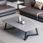 15.7"Tall Steel Sled Base Rectangular Slate Top Coffee Table