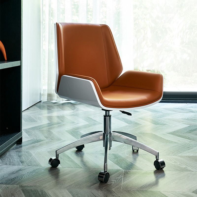 Faux Leather Conference Chair Contemporary Home Office Armless Chair Clearhalo 'furn' 'furn_office_chair' 'Furniture' 'Office Chairs' 'Office Furniture' 'office_chair' 1200x1200_a18525e5-c835-4a48-9b43-32ccb902d7cc