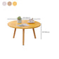 Mesa moderna de 3 piernas Mesa de madera maciza redonda de madera maciza para sala de estar