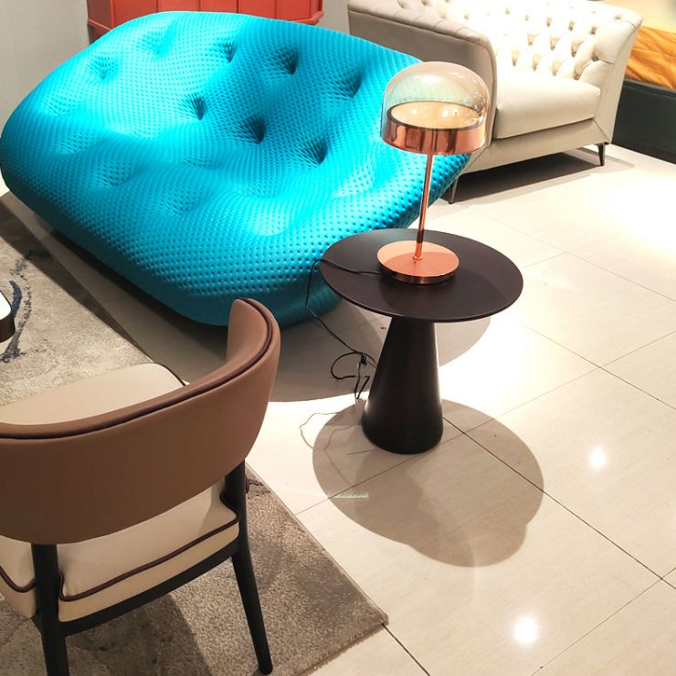 Table de métal de base de piédestal rond