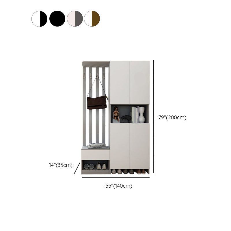 Modern 2-door Wood 78.74" Tall Accent Cabinet with Drawer for Living Room Clearhalo 'Cabinets & Chests' 'cabinets_chests' 'furn' 'furn_cabinets_chests' 'Furniture' 'Living Room Furniture' 1200x1200_a186439d-2d43-4a0e-82a5-3d5c4b0f7150