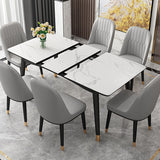 Modern Dining Table Rectangle Extendable Dining Table for Dining Room