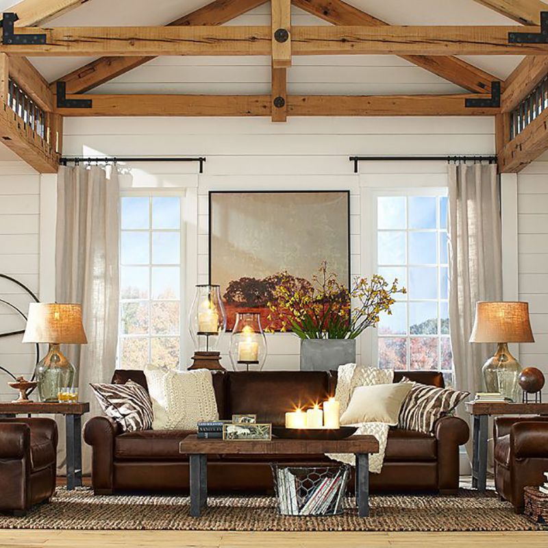 Farmhouse Wood 4 Legs Coffee Table Rectangle Table in Brown Finish Clearhalo 'Coffee & Accent Tables' 'Coffee Tables' 'coffee_tables' 'furn' 'furn_coffee_tables' 'Furniture' 'furniture_coffee_tables' 'Living Room Furniture' 1200x1200_a1871d44-90b8-49f3-b74d-f48601426620