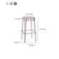 30" Height Backrest Armless Counter Stool Industrial Plastic Bistro Bar Chair with 4 Legs