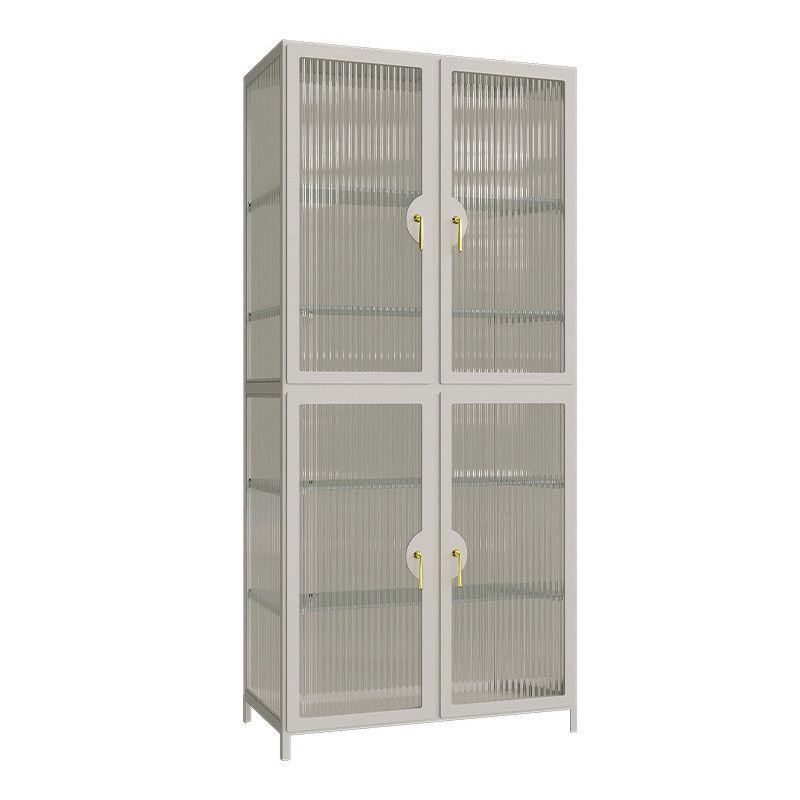 Modern Glass Doors Curio Cabinet Metal Storage Cabinet for Living Room Clearhalo 'Display & China Cabinets' 'display_china_cabinets' 'furn' 'furn_display_china_cabinets' 'Furniture' 'Kitchen & Dining Furniture' 1200x1200_a187d82c-7111-4bd2-8e31-1ccc9323e819
