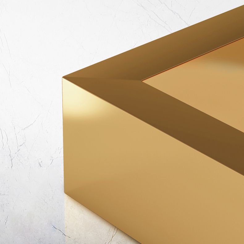 Glam Accent Table Rectangle Stone Console Table , 12.5 inch Wide