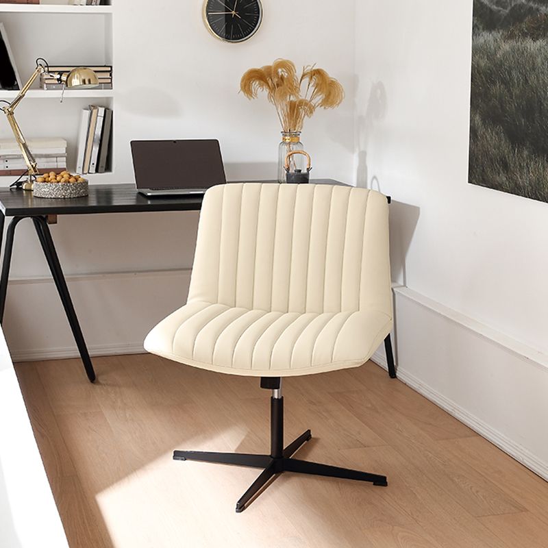 Office Swivel Lounge Chair Armless Solid Color Chair with Cushion Clearhalo 'Accent Chairs' 'accent_chairs' 'Chairs & Seating' 'furn' 'furn_accent_chairs' 'Furniture' 'Living Room Furniture' 1200x1200_a18ba837-766e-4424-9fff-070f10c54b45