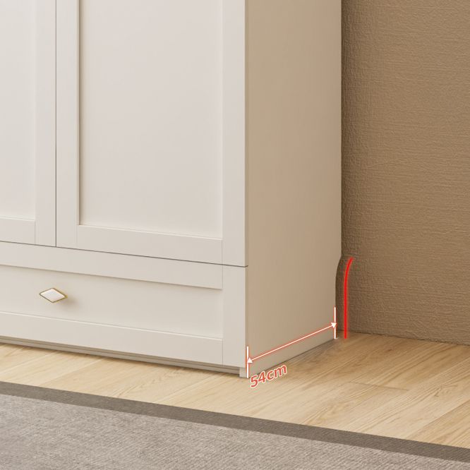 Witte garderobe kast gemeten houten garderobe armoire met lade