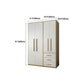 Contemporary White Storage Cabinet for Bedroom Manufactured Wood Hinged Door Cabinet