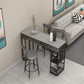 Glam Style Rectangle Bar Table Stone Fixed Bistro Bar Desk with Storage Clearhalo 'Bar Furniture' 'Bar Tables' 'bar_tables' 'furn' 'furn_bar_tables' 'Furniture' 'Kitchen & Dining Furniture' 1200x1200_a18ec75d-0ef9-4b2b-9851-6385e48f59ce