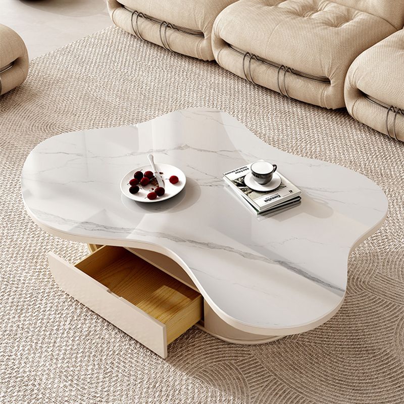 Modern Coffee Table Free Form Single Coffee Table with Storage Drawer Clearhalo 'Coffee & Accent Tables' 'Coffee Tables' 'coffee_tables' 'furn' 'furn_coffee_tables' 'Furniture' 'Living Room Furniture' 1200x1200_a1901c41-1547-4e7f-8c1b-fcd1f589aa98