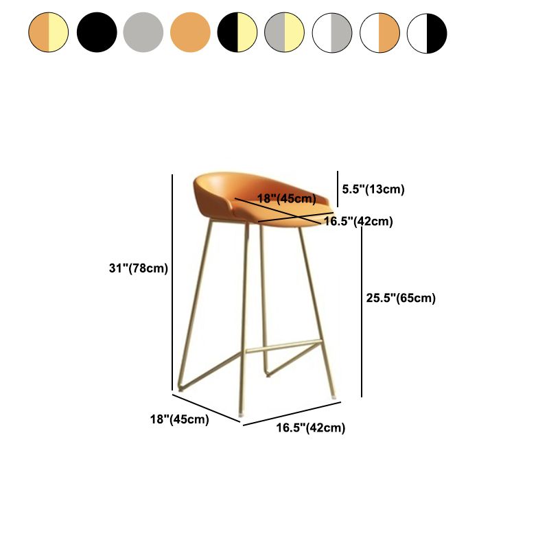 フェイクレザーアームレスカウンタースツール工業ローバックバースツール