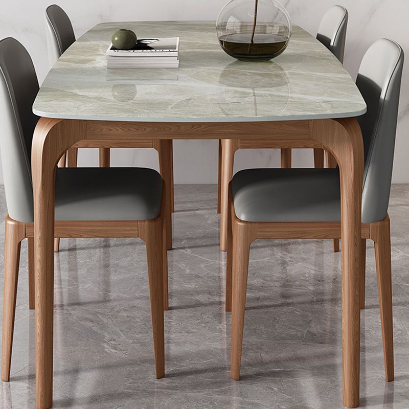 Rectangle Dining Table Sintered Stone Table Retro Modern with 4 Legs Clearhalo 'Dining Tables & Seating' 'Dining Tables' 'dining_table' 'furn' 'furn_dining_table' 'Furniture' 'furniture_dining_table' 'Kitchen & Dining Furniture' 'kitchen' 'kitchen_dining_table' 1200x1200_a19302d5-00fd-418a-8a42-2b50664f6f59