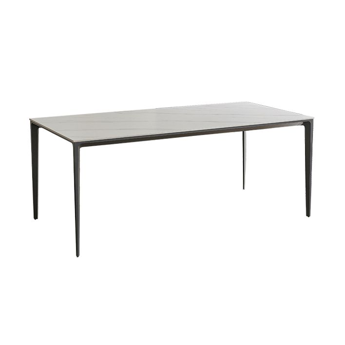 Contemporary Sintered Stone Dining Sets with Rectangle Table and Metal 4 Legs Base Dining Furniture Clearhalo 'Dining Room Sets' 'Dining Tables & Seating' 'dining_room_set' 'furn' 'furn_dining_room_set' 'Furniture' 'furniture_dining_room_set' 'Kitchen & Dining Furniture' 'kitchen&dining_furn' 'kitchen' 1200x1200_a1934cb7-8dae-4295-829f-6a902c3d9398