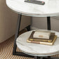 Round Modern Side End Table Frame Double Tier Sofa Side End Table with Shelf Clearhalo 'Coffee & Accent Tables' 'End & Side Tables' 'end_side_table' 'end_side_tables' 'furn' 'furn_end_side_tables' 'Furniture' 'furniture_end_side_table' 'Living Room Furniture' 1200x1200_a1935527-aed7-470b-b29c-b1438ac8c99f
