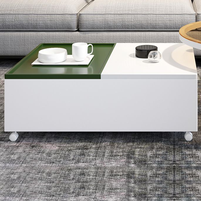 Modern 2 Nesting Coffee Table Set 31.5" W Glass & Wood Cocktail Table with Storage Clearhalo 'Coffee & Accent Tables' 'Coffee Tables' 'coffee_tables' 'furn' 'furn_coffee_tables' 'Furniture' 'Living Room Furniture' 1200x1200_a194d10a-263e-4a1f-8dfc-ecc3760f1536