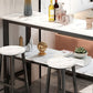 Modern Style Bar Table Set 3 Pieces Bar Table Set with Metal Base for Kitchen Clearhalo 'Bar Furniture' 'furn' 'furn_home_bar_bar_sets' 'Furniture' 'Home Bars & Bar Sets' 'home_bar_bar_sets' 'Kitchen & Dining Furniture' 1200x1200_a1954f0c-b405-441a-892c-c520a4b1f0c8