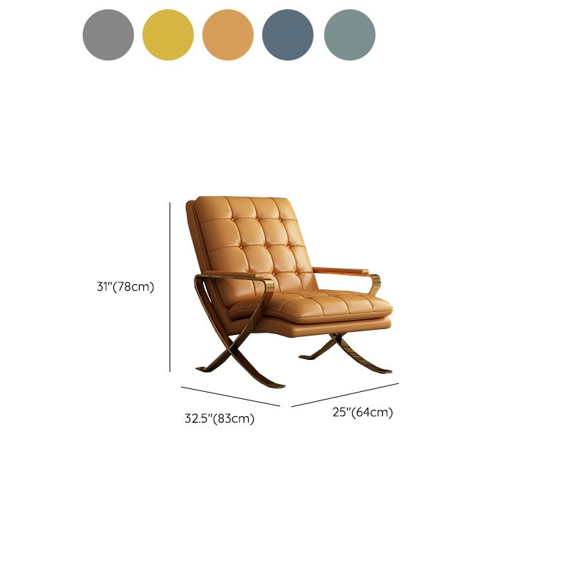 Contemporary Accent Armchair Modern Upholstered Accent Chair Clearhalo 'Accent Chairs' 'accent_chairs' 'Chairs & Seating' 'furn' 'furn_accent_chairs' 'Furniture' 'Living Room Furniture' 1200x1200_a195c810-dc55-4dfc-8b4d-3390634212b3