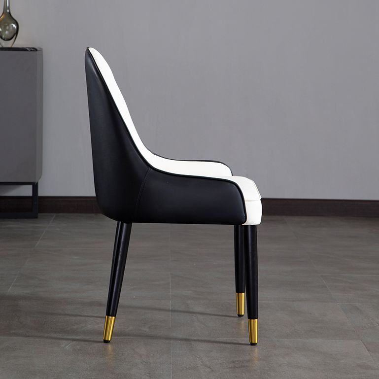 Faux Leather Armless Dining Chairs Glam Dining Side Chair for Home Clearhalo 'Dining Chairs' 'Dining Tables & Seating' 'dining_chair' 'furn' 'furn_dining_chair' 'Furniture' 'Kitchen & Dining Furniture' 1200x1200_a1967eb1-5c10-446e-bcea-69a2c974ee0a