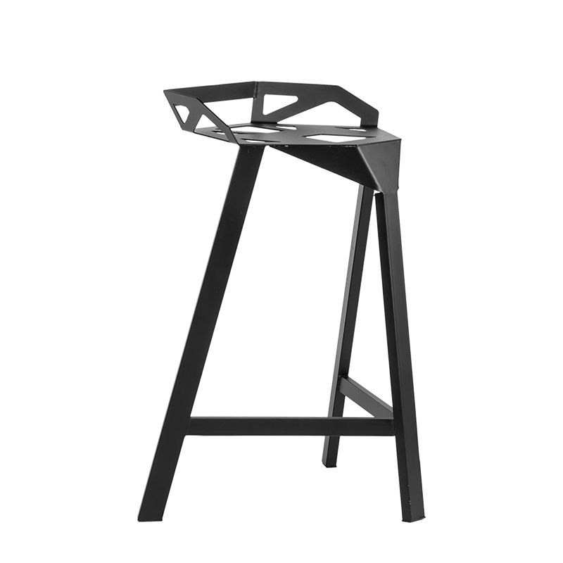Black Iron Low Back Barstool Industrial Style Hollowed Out Design Tall Stool Clearhalo 'Bar Furniture' 'Bar Stools' 'bar_stools' 'furn' 'furn_bar_stools' 'furniture_bar_stools' 'Kitchen & Dining Furniture' 'kitchen&dining_furn' 'kitchen' 'kitchen_furn' Furniture' 1200x1200_a1971015-1e30-4d1d-8338-fa8e9b8f7977