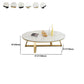Glam Metal Cross Legs Coffee Table Faux Marble/Slate Oval Coffee Table Clearhalo 'Coffee & Accent Tables' 'Coffee Tables' 'coffee_tables' 'furn' 'furn_coffee_tables' 'Furniture' 'Living Room Furniture' 1200x1200_a1971837-5cef-4b56-a360-d6d3ffa85408
