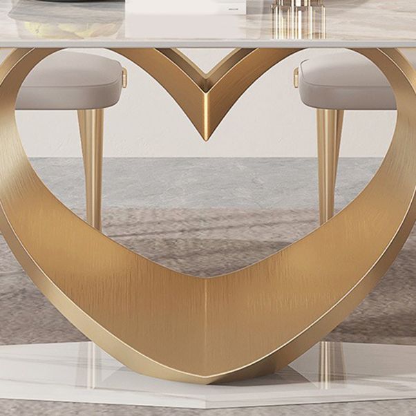 Luxury Sintered Stone Top Dining Set Rectangle 1/4/5/7/9 Pieces Dinette Table Set Clearhalo 'Dining Room Sets' 'Dining Tables & Seating' 'dining_room_set' 'furn' 'furn_dining_room_set' 'Furniture' 'Kitchen & Dining Furniture' 1200x1200_a19736d9-cf48-4c5c-a28f-52385d5f1b1a