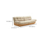 Scandinavian Solid Wood Beige Armless Sofa with Tufted Back for Living Room