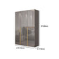 Contemporary Style Wood Wardrobe Gray Colour 1-Drawer Wardrobe Closet for Home Clearhalo 'Armoires & Wardrobes' 'armoires_wardrobes' 'Bedroom Furniture' 'furn' 'furn_armoires_wardrobes' 'Furniture' 1200x1200_a1998b69-4b51-4f25-8cb7-bbee5fd93af7