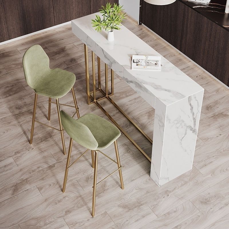 Gesinterde stenen bistro-bartafel Moderne schraag-bartafel voor keuken